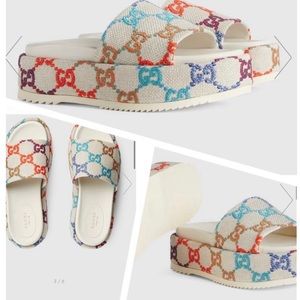 Gucci platform multicolor sandals